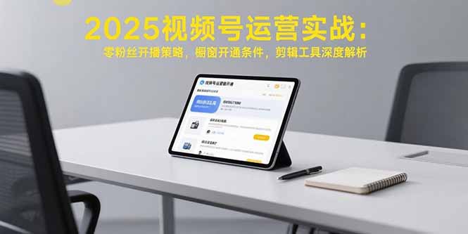 2025视频号运营实战:零粉丝开播策略,橱窗开通条件,剪辑工具深度解析-续财库