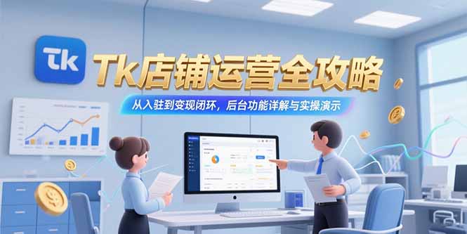 Tk店铺运营全攻略，从入驻到变现闭环，后台功能详解与实操演示-续财库