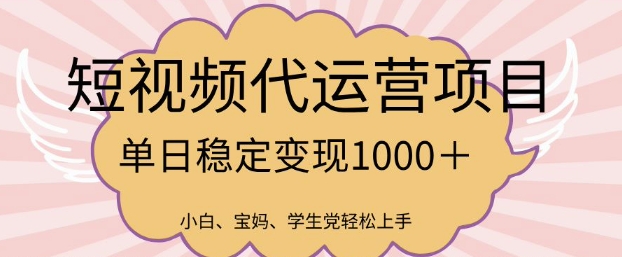 2025最新风口项目,短视频代运营日入多张【揭秘】-续财库