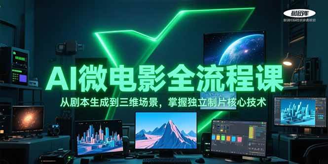AI微电影全流程课，从剧本生成到三维场景，掌握独立制片核心技术-续财库