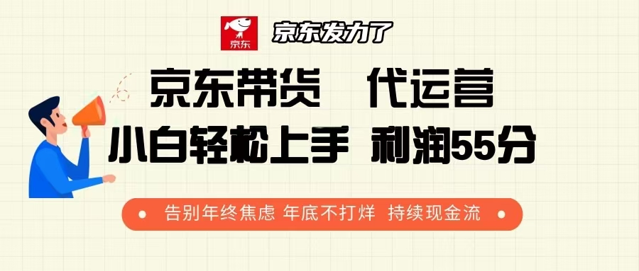 京东带货 代运营 利润55分 告别年终焦虑 年底不打烊 持续现金流-续财库