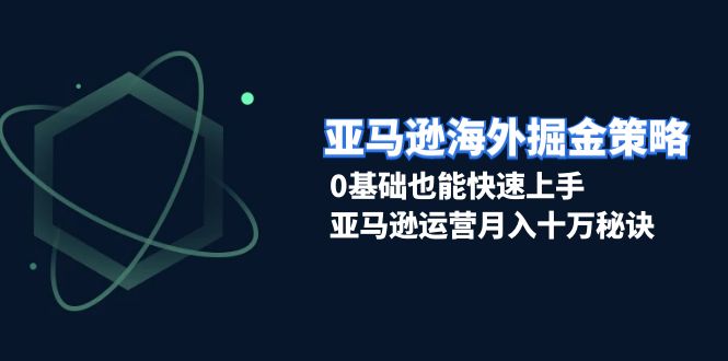 亚马逊海外掘金策略，0基础也能快速上手，亚马逊运营月入十万秘诀-续财库