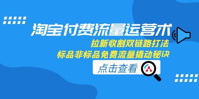 淘宝付费流量运营术，拉新收割双链路打法，标品非标品免费流量撬动秘诀-续财库