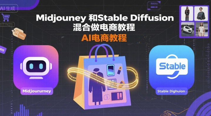Midjourney和Stable Diffusion混合做电商教程-ai电商教程-续财库