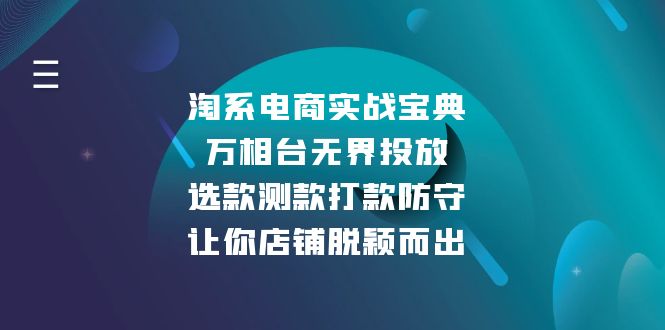 淘系电商实战宝典：万相台无界投放，选款测款打款防守，让你店铺脱颖而出-续财库