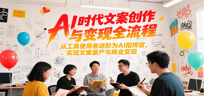 AI时代文案创作与变现全流程，从工具使用者进阶为AI指挥官，实现文案量产与商业变现-续财库