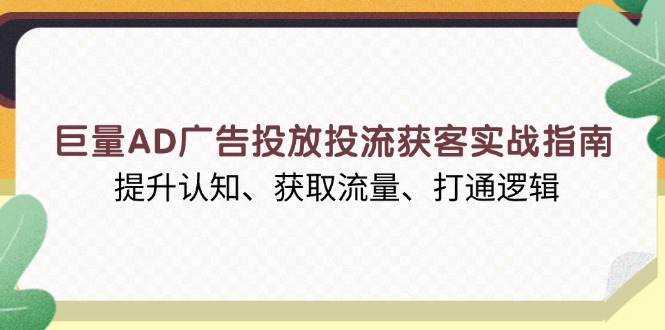 巨量AD广告投放投流获客实战指南，提升认知、获取流量、打通逻辑-续财库