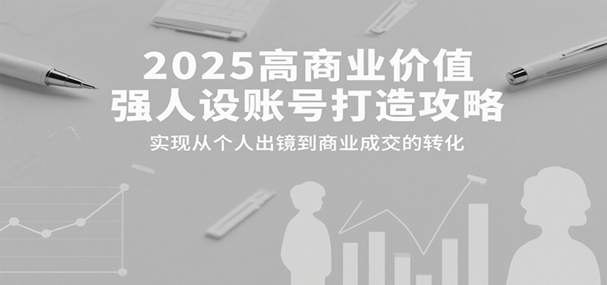 2025高商业价值强人设账号打造攻略,实现从个人出镜到商业成交的转化-续财库