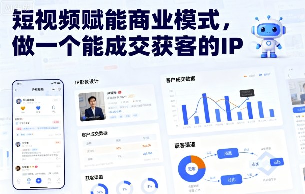 短视频赋能商业模式，做一个能成交获客的IP-续财库